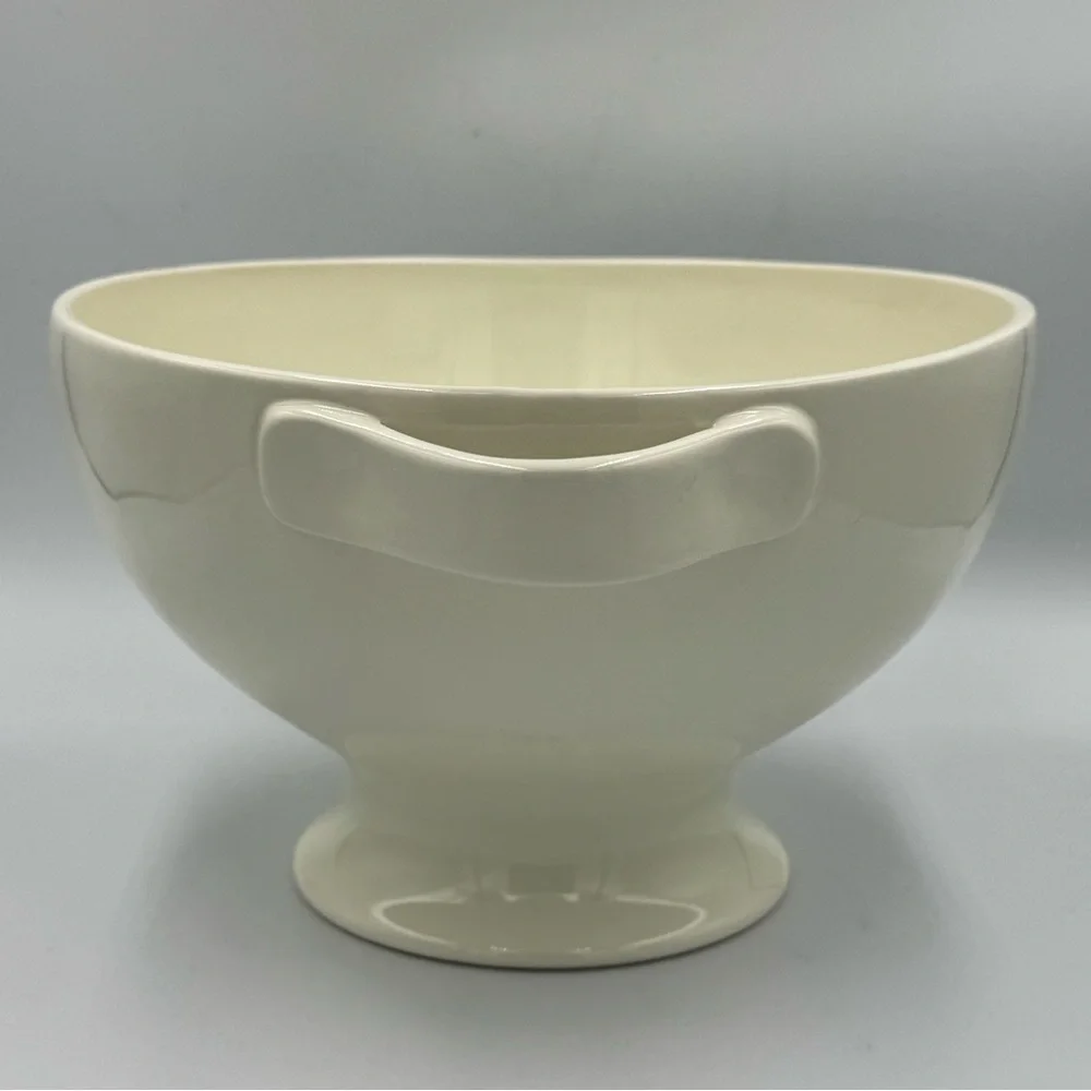 Pottery Barn Studio Ivory by Barbara Eiger Large Pedestal Serving Bowl